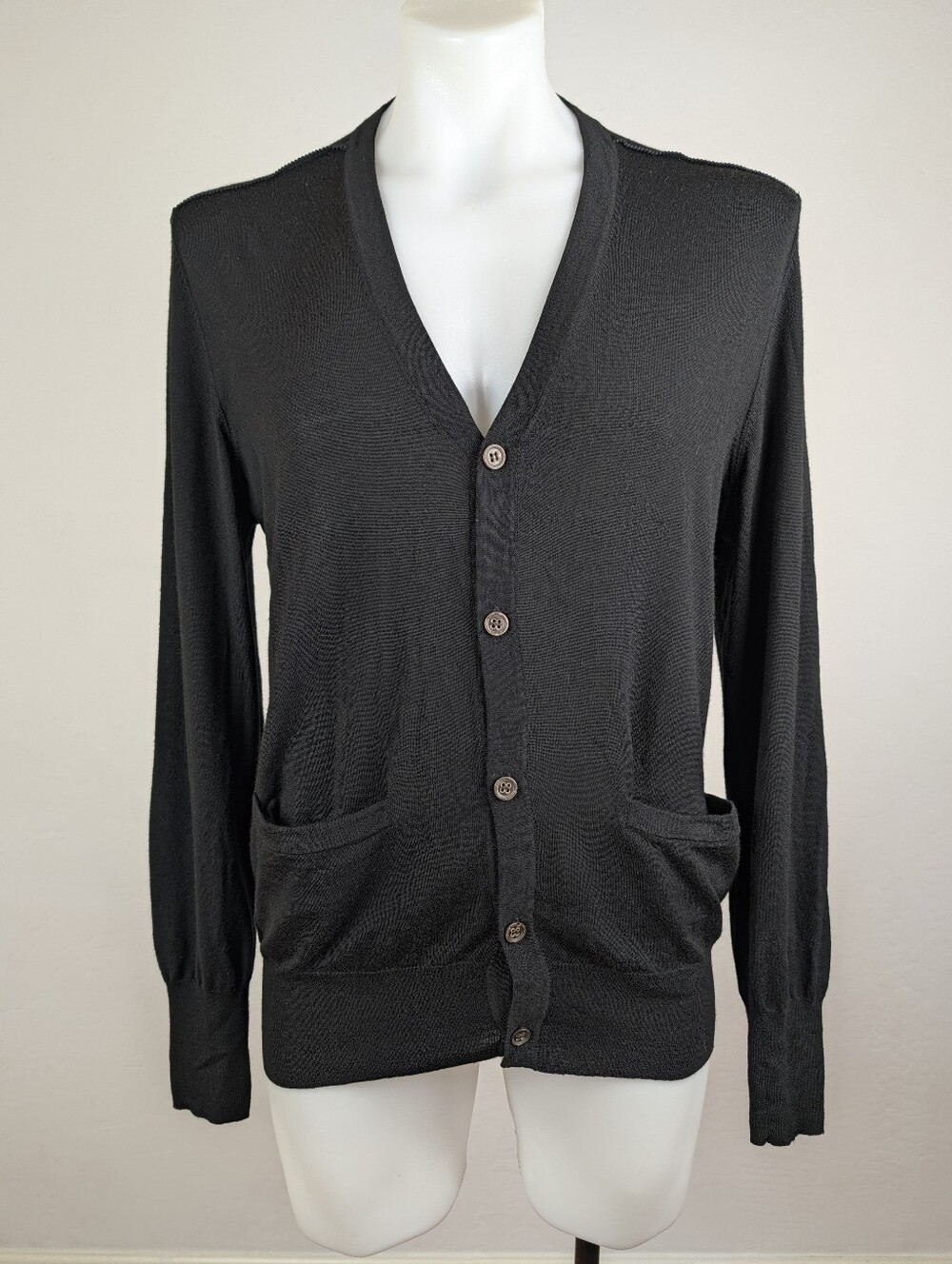 John Varvatos Collection Superfine Merino Wool Cardigan